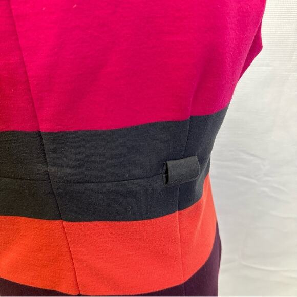 Calvin Klein Multicolored Striped Midi Dress - Size 12 - Picture 4 of 11